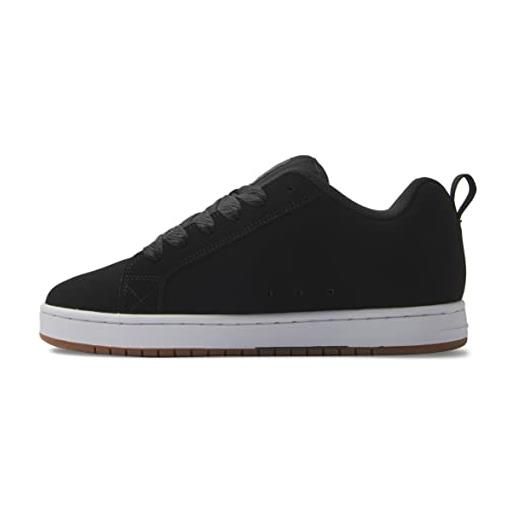 DC Shoes court graffik, scarpe da ginnastica uomo, black wash, 53.5 eu