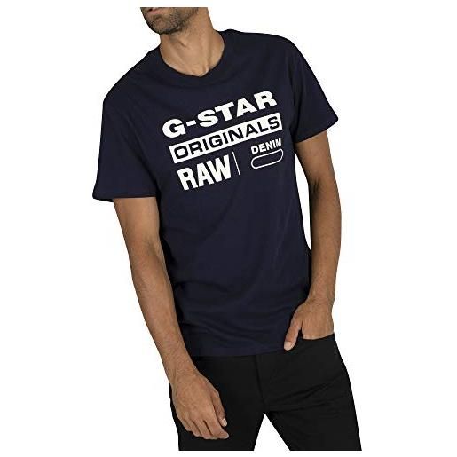 G-STAR RAW men's raw. Graphic t-shirt, blu (sartho blue d14143-336-6067), xs