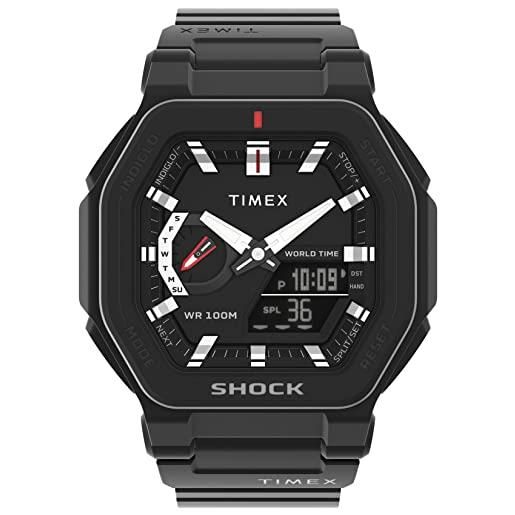 Timex orologio analogico-digitale al quarzo uomo con cinturino in plastica tw2v35600