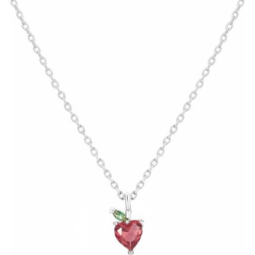 Fruit & Jewels collana Fruit & Jewels pendente mela in ottone pvd argento