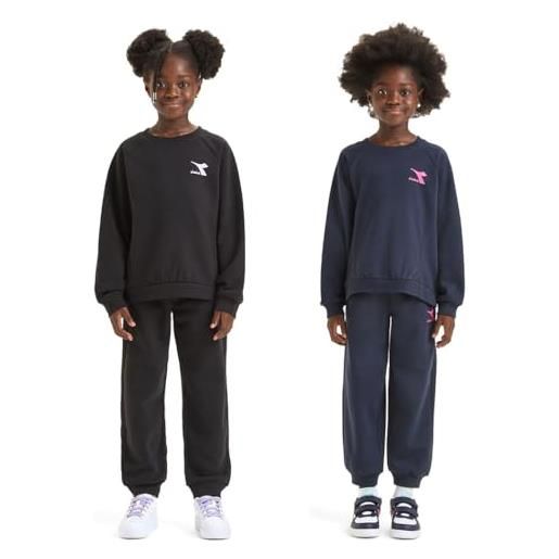 Diadora jg. Tracksuit gloss, classic navy, xxl bambine e ragazze