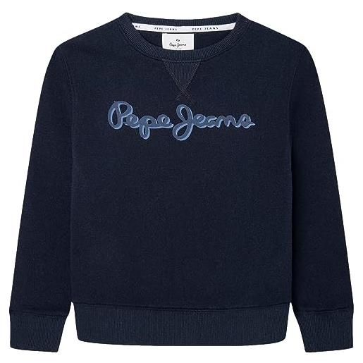Pepe Jeans nolan crew, maglia di tuta bambini e ragazzi, grigio (grey marl), 10 anni