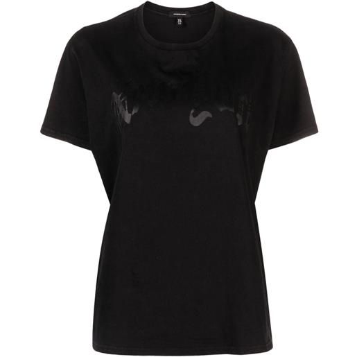 R13 t-shirt con stampa - nero