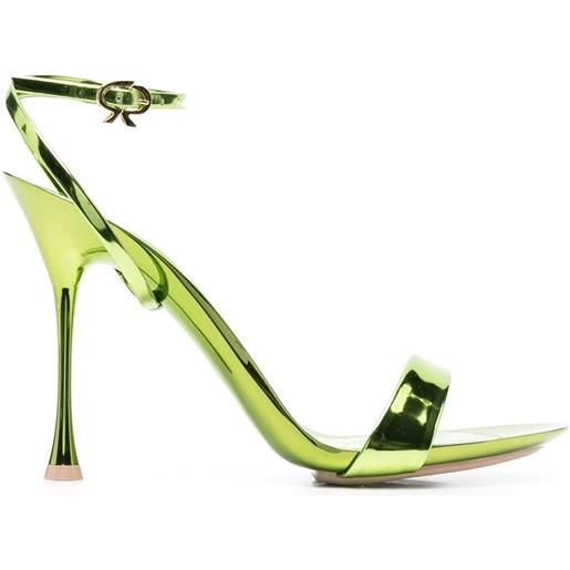 Gianvito Rossi sandali metallizzati con tacco 110mm - verde