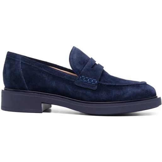 Gianvito Rossi mocassini a punta tonda - blu