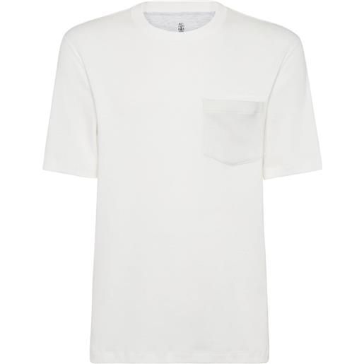 Brunello Cucinelli t-shirt con taschino - bianco