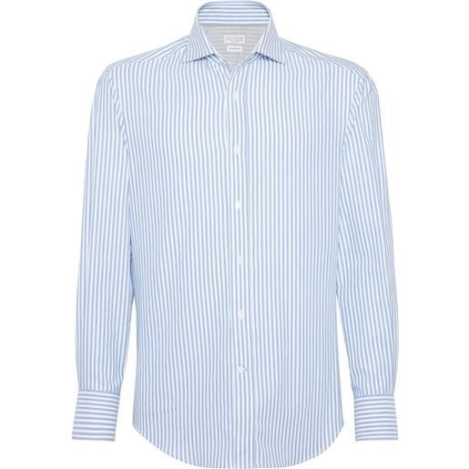 Brunello Cucinelli camicia a righe - bianco