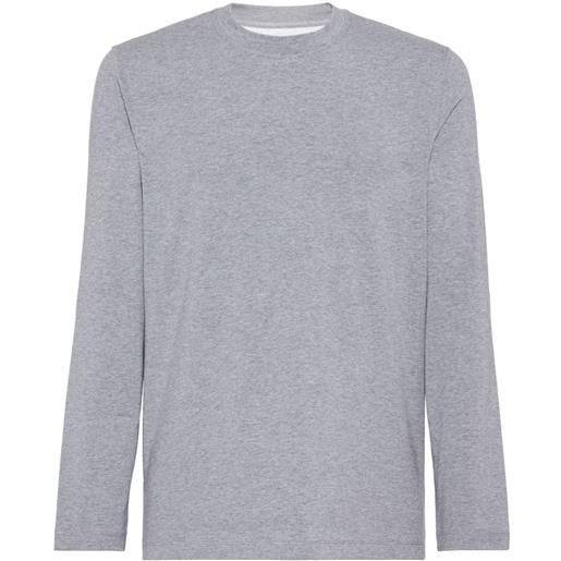 Brunello Cucinelli t-shirt girocollo - grigio
