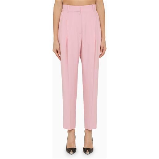 Alexander McQueen pantalone regolare con pinces rosa