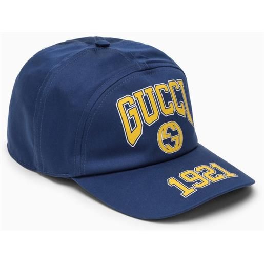 GUCCI cappello da baseball blu con logo