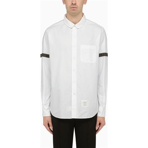 Thom Browne camicia bianca in cotone con dettaglio