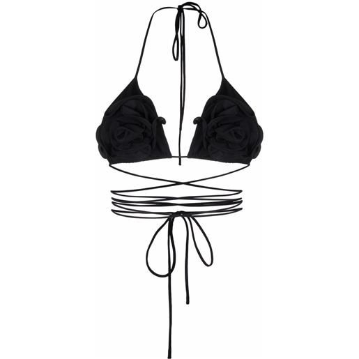 Magda Butrym top bikini a fiori - nero