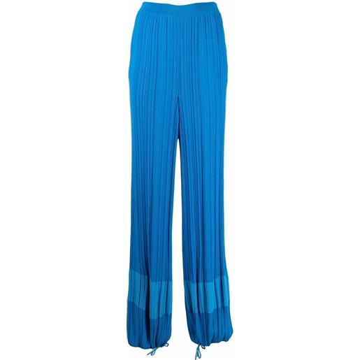 Stella McCartney pantaloni sportivi con design color-block - blu