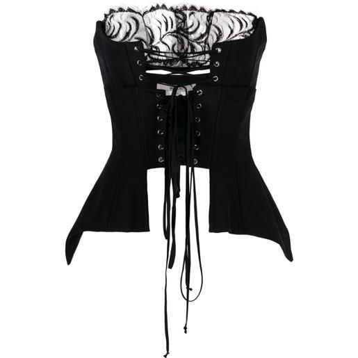 MANURI top in stile corsetto - nero