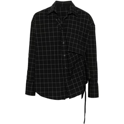 marina yee camicia asimmetrica con stampa - nero