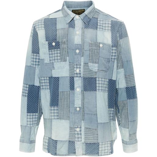 Ralph Lauren RRL camicia con design patchwork - blu