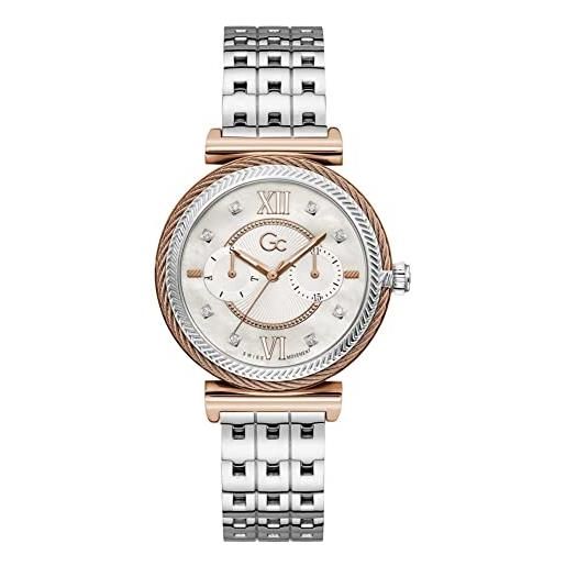 Gc watches starlight orologio donna analogico al quarzo con cinturino in acciaio inox y76001l1mf