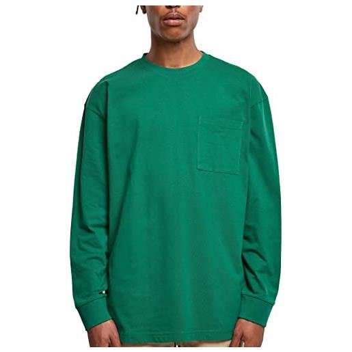 Urban classics maglietta uomo maniche lunghe e taschino frontale, cotone pesante, maglietta oversize disponibile in diversi colori xs - 5xl