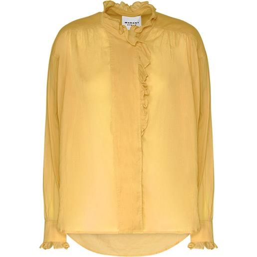 MARANT ETOILE camicia pamias in cotone con ruches