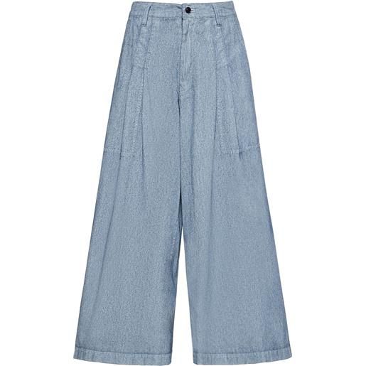 YOHJI YAMAMOTO jeans larghi in denim spalmato