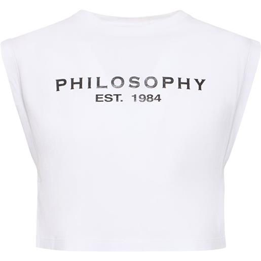 PHILOSOPHY DI LORENZO SERAFINI t-shirt cropped con logo