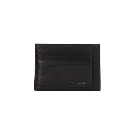 PIQUADRO bustina porta carte di credito tascabile in pelle kobe nero pp2762s105r/n