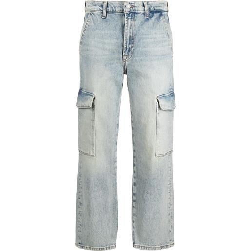 7 For All Mankind jeans logan dritti con vita media - blu