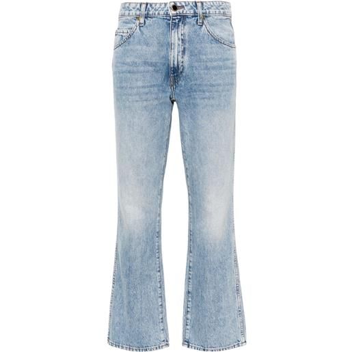 KHAITE jeans crop svasati - blu