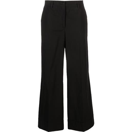 P.A.R.O.S.H. pantaloni ampi a vita alta - nero