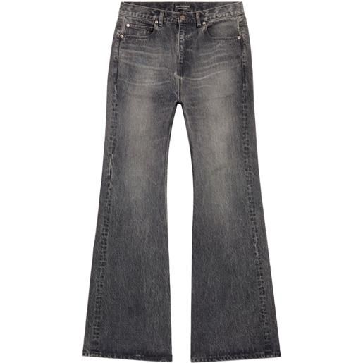 Balenciaga jeans svasati a vita bassa - nero