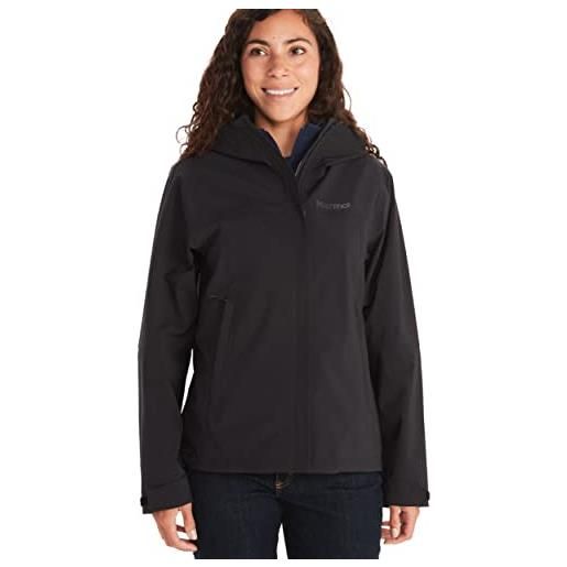 Marmot donna wm's precip eco pro jacket, giacca antipioggia impermeabile, antivento, traspirante, windbreaker rigido ripiegabile, ideale per escursioni e trekking, blu (storm), xl