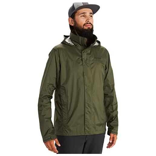 Marmot precip eco jacket lightweight hooded rain jacket uomo, blu (arctic navy), l