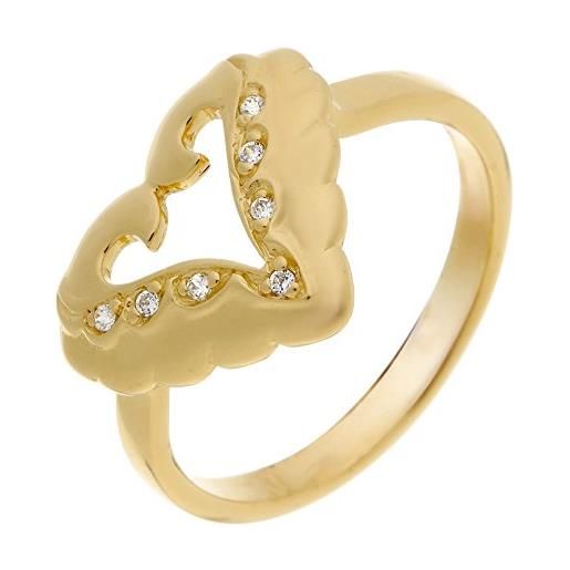 Orphelia donna-anello in argento placcato oro con zirconi bianco brillante misura (15,9) - 50 zr-3936/1/50