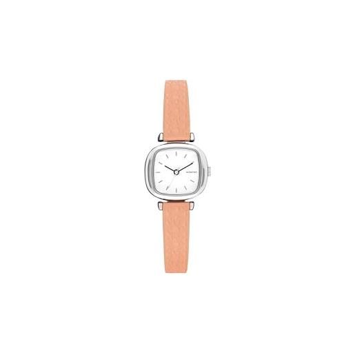 KOMONO moneypenny monogram orologio al quarzo da donna con movimento giapponese e cinturino in acciaio inossidabile, rosa argento
