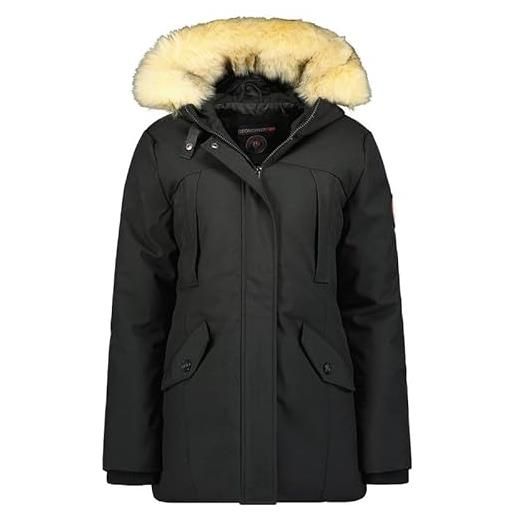 Geographical Norway armonie lady - giacca donna imbottita calda autunno-invernale - cappotto caldo - giacche antivento a maniche lunghe e tasche - abito ideale (nero xxl)