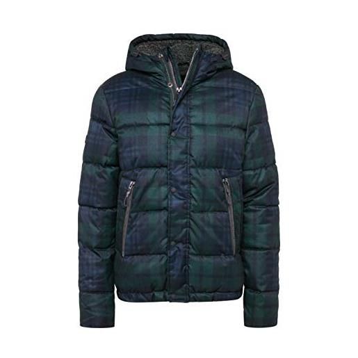 Superdry new academy jacket giacca, blu (navy check jlk), m uomo