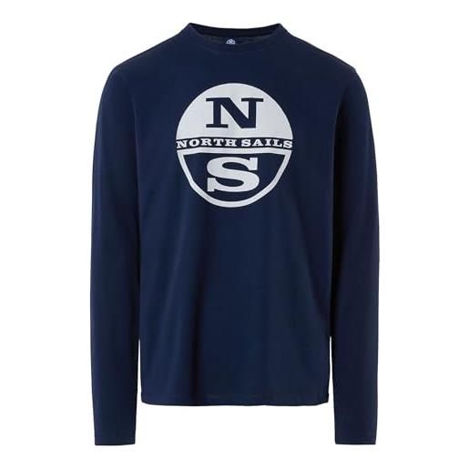 NORTH SAILS t-shirt manica lunga con grafica 692904 blu scuro blu