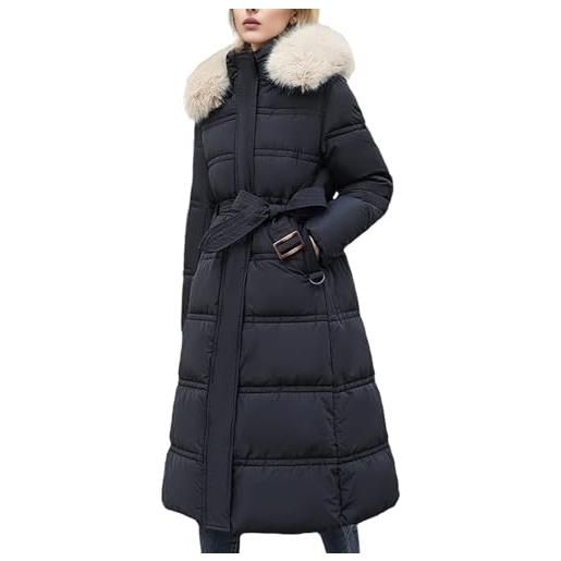 Parka Donna Invernale,Cappotti da Donna Parka Elegante con Cappuccio in  Pelliccia Sintetica Giacca Pesante Trapuntata Giacca Invernale da Donna,  Parka Invernale retrò Giacca Imbottita Antivento Piu : : Moda