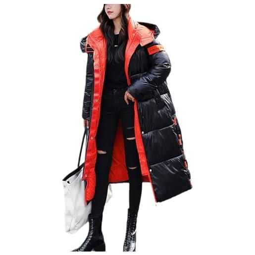 EGSDMNVSQ piumino da donna cappotto lungo cappotto invernale con cappuccio giacca trapuntata giacca invernale giacca parka calda invernale zip giacca outdoor giacca antivento