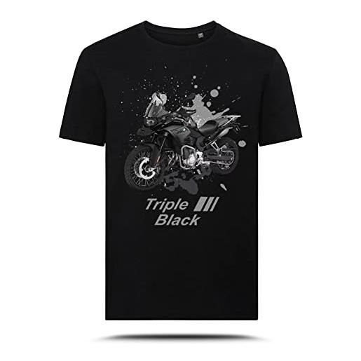 AZgraphishop t-shirt con grafica f 850 gs adv triple black splatter style ts-bm-055 (l)