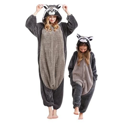 DELEY unisex di un pezzo animale bambini tigre tutina, animale pigiama halloween costume cosplay per le donne e mens genitore-bambino degli indumenti da notte