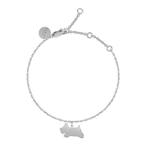 Radley bracciale da donna in argento lucido con cane da salto ryj3145, misura unica, argento sterling, senza pietre preziose