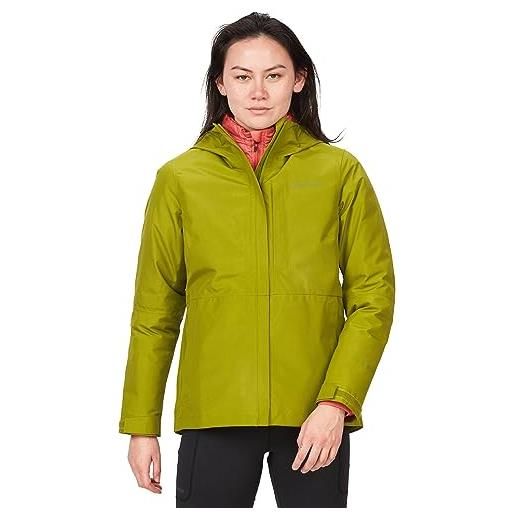 Marmot wm's minimalist gore-tex jacket, giacca antipioggia impermeabile, antivento per bicicletta, windbreaker traspirante da escursione e trekking, verde (frosty green), medium