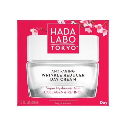 Hada Labo Tokyo crema viso antirughe (50 ml) - crema giorno antietà dai 40 anni - crema antirughe donna con retinolo, collagene - trattamento intensivo del viso - idratante crema viso