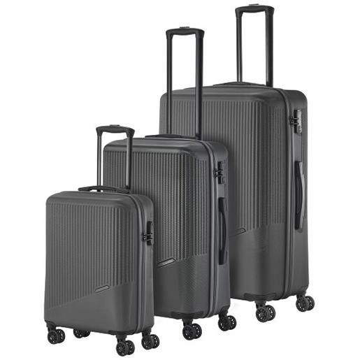 Travelite bali 4 ruote set di valigie 3 pezzi grigio