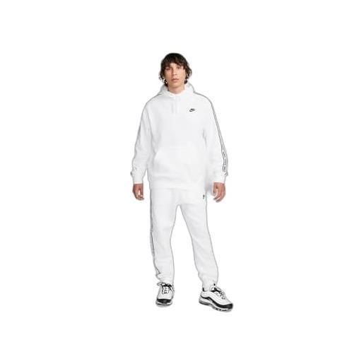 Nike fb7296-100 m nk club flc gx hd trk suit tuta da ginnastica uomo white/black taglia 2xl