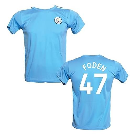 Generico maglia phil foden 47 manchester city home t-shirt da calcio ufficiale autorizzata - taglie da adulto e bambino (10 anni)