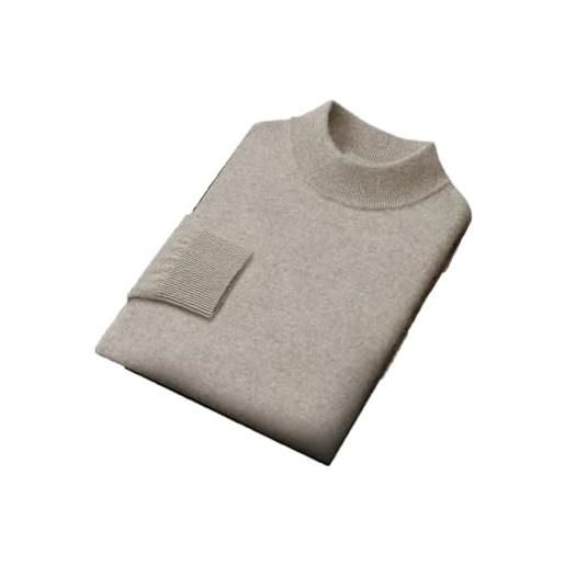 Hamthuit maglione casual in lana con colletto a lupetto da uomo maglione in cashmere autunno inverno pullover da uomo maglione caldo lavorato a maglia khaki9 l(60-70kg)