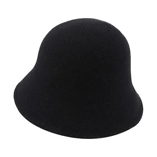 Cozylkx cappello da pescatore lavorato a maglia di lana da donna cappello da pescatore regolabile pieghevole per autunno inverno cappello da pescatore regolabile per esterno