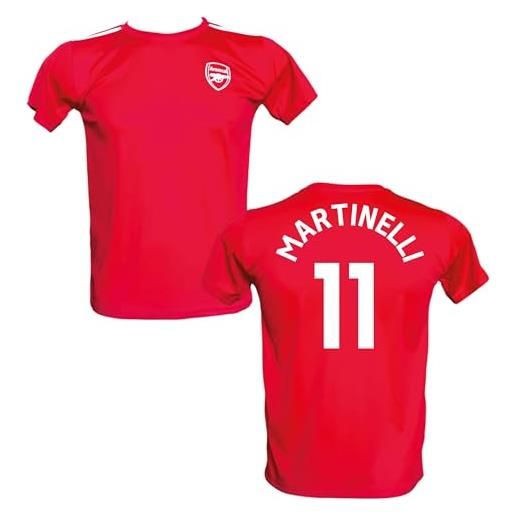 Generico maglia martinelli 11 arsenal home 2023-2024 t-shirt da calcio ufficiale autorizzata - taglie da adulto e bambino (6 anni)